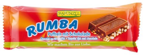 Rumba Puffreisriegel mit Schokolade