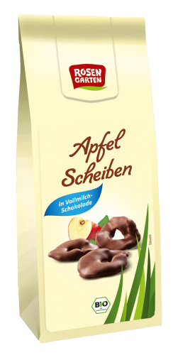 Schoko-Apfelringe mit Vollmilch Schokolade