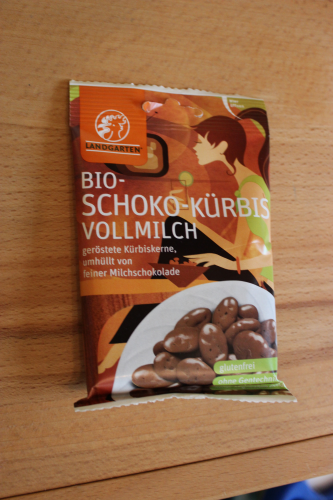 Schoko Kürbiskerne in Vollmilchschokolade