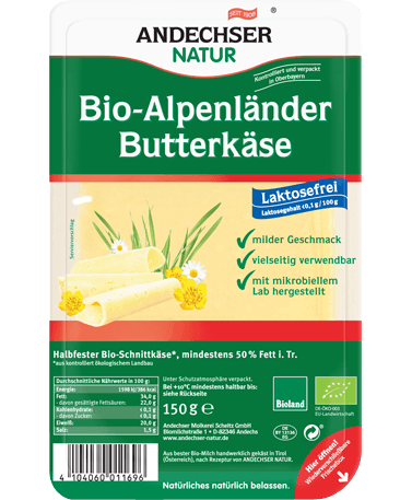 Butterkäse natur in Scheiben (Andechser)
