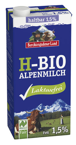 Lactosefreie Haltbare Alpenmilch 1,5% (Berchtesgadener Land)